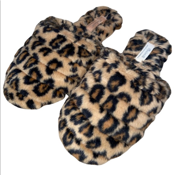 MADEWELL Quilted Scuff Leopard Cheetah Slip On MB847 Lounge Slippers Size 7 - Picture 3 of 13